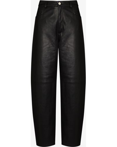 Wandler Chamomile Balloon Leg Leather Pants - Women's - Leather/polyester - Black