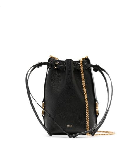 Chloé Marcie Micro Bucket Bag - Women's - Calf Leather - Black