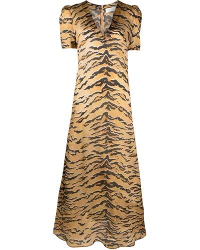 Zimmermann Matchmaker Tiger-print Dress - Metallic