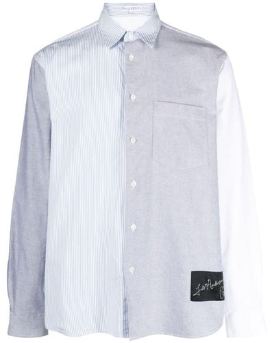 JW Anderson Patchwork-design Cotton Shirt - White