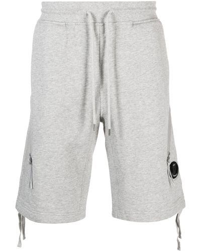 C.P. Company Lens-detail Cotton Shorts - Grey