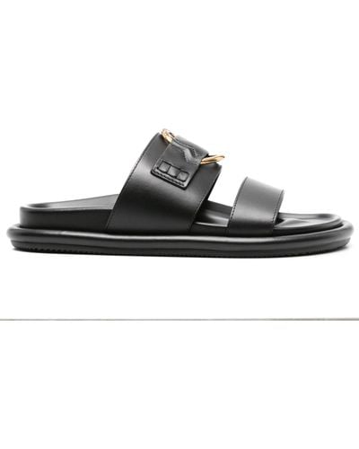 Moncler Bell Leather Sandals - Black