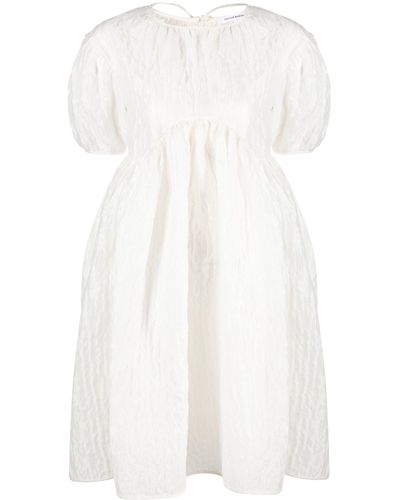 Cecilie Bahnsen Thelma Puff-sleeve Dress - White