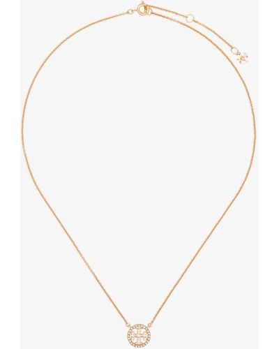 Tory Burch Miller Crystal-embellished Chain Necklace - Metallic