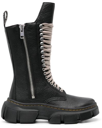 Dr. Martens X Rick Owens 1918 Leather Lace-up Boots - Black