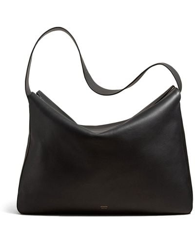 Khaite The Large Elena Leather Shoulder Bag - Black