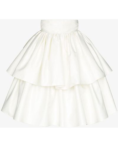 ROTATE BIRGER CHRISTENSEN Carmina Tiered Mini Dress - Women's - Recycled Polyester - White