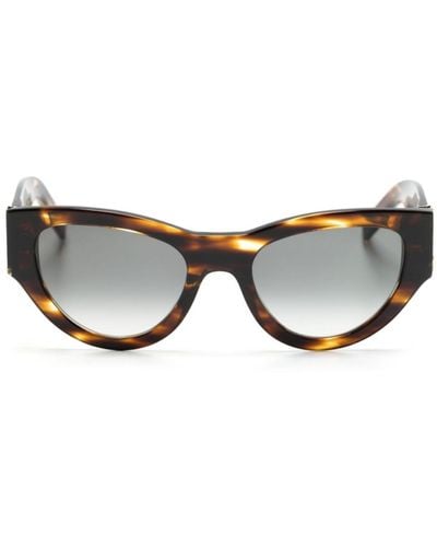Saint Laurent Temple Cat-eye Sunglasses - Brown