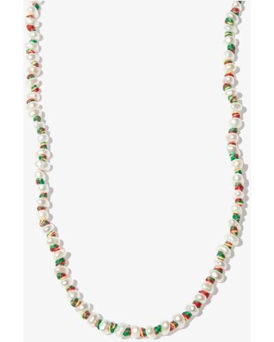 Marie Lichtenberg 9k Yellow Mauli Pearl Necklace - Metallic