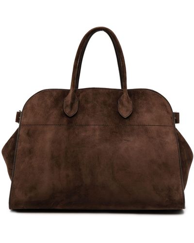 The Row Soft Margaux 17 Suede Tote Bag - Women's - Calf Suede - Brown