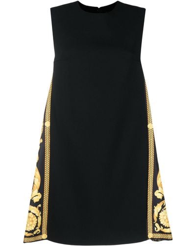 Versace Baroque Print Short Dress - Black