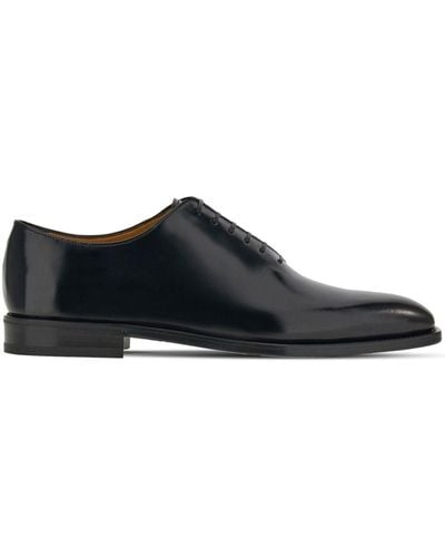 Ferragamo Leather Oxford Shoes - Black