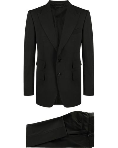 Tom Ford Shelton Bi-stretch Single-breasted Suit - Black
