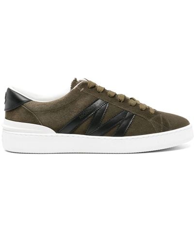 Moncler Monaco M Suede Trainers - Green