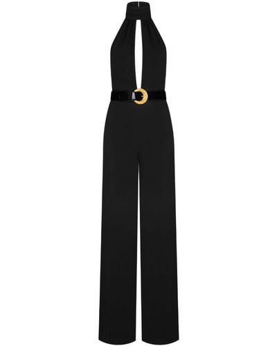 Tom Ford Jumpsuit With Belt Tied Around The Neck - Black