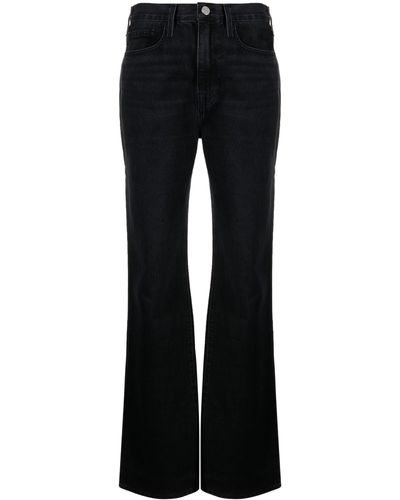 FRAME Flared High-waist Jeans - Black