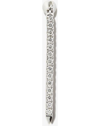 Maria Tash 18k White Gold Eternity Bar Diamond Earring - Women's - Diamond/18kt White Gold - Metallic