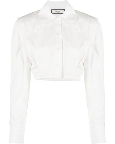 Elleme White Cropped Cotton Shirt