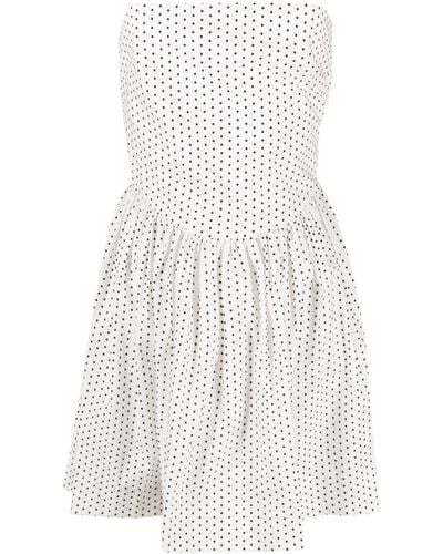 Molly Goddard Hannah Polka Dot Mini Dress - Women's - Cotton - White