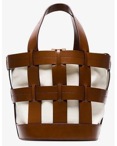 Trademark Cooper Cage Leather & Genuine Shearling Tote - - Brown