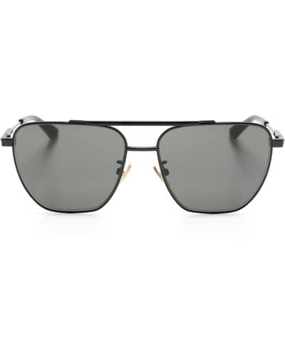 Bottega Veneta 1236s Geo Pilot Sunglasses - Grey