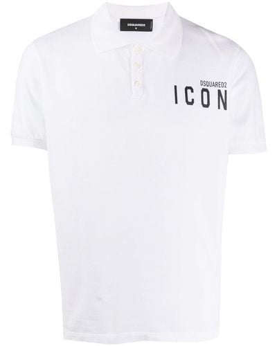 DSquared² Mini Icon Tennis Polo Shirt - White