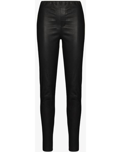 Remain High-waist Leather leggings - Black