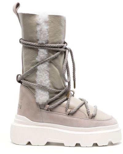 Inuikii Neutral Endurance Leather Snow Boots - Natural