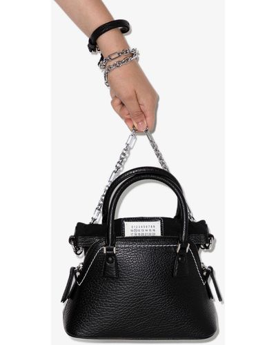 Maison Margiela 5ac Mini Leather Tote Bag - Black