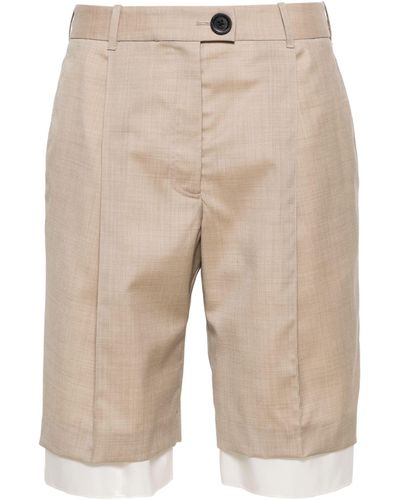 Peter Do Neutral Knee-lenght Tailored Shorts - Natural