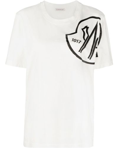 Moncler Genius Logo Print T-shirt - White