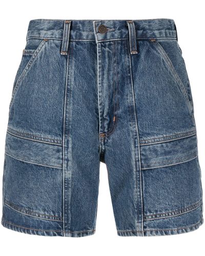 Agolde Cooper Cargo Denim Shorts - Blue