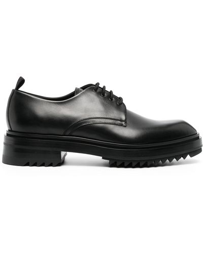 Lanvin Alto Leather Derby Shoes - Men's - Calf Leather/rubber - Black