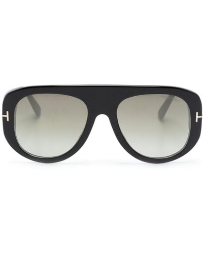 Tom Ford Cecil Pilot Frame Sunglasses - Unisex - Acetate - Black