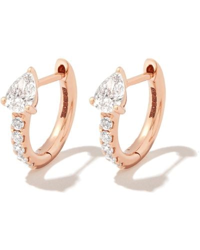 Anita Ko 18k Rose Gold Bobbi Diamond huggie Earrings - Women's - Diamond/18kt Rose Gold - Pink