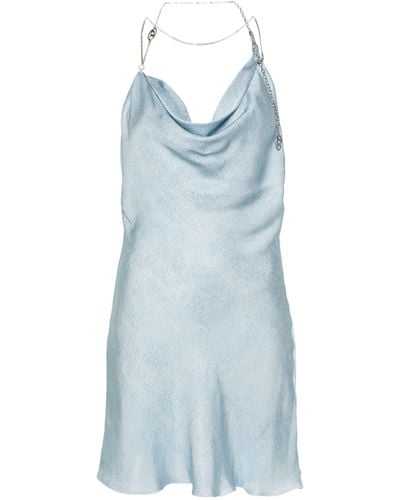 DIESEL Satin Mini Dress - Women's - Viscose - Blue