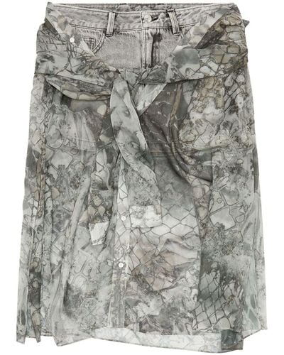 DIESEL O-jeany Denim Skirt - Women's - Cotton - Grey