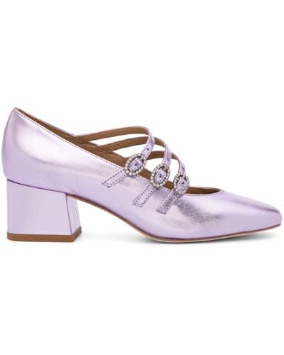Reformation Mimi 50mm Leather Court Shoes - Pink