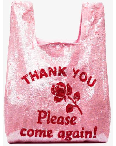 Ashish Thank You Please Come Again Tote Bag - Pink