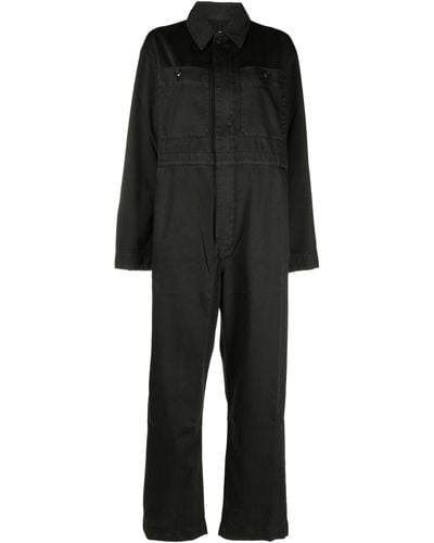 Lemaire Straight-leg Cotton Jumpsuit - Black