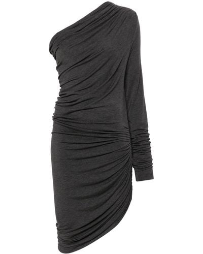 Norma Kamali Draped Asymmetric Mini Dress - Black