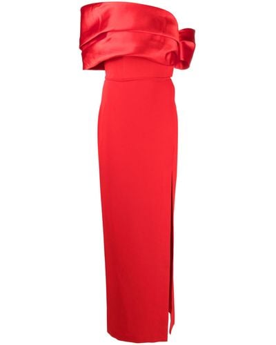 Solace London Alexis Off-the-shoulder Gown - Red