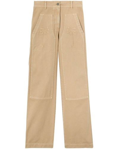Palm Angels Neutral Bull Cargo Jeans - Natural