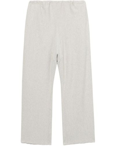 Maison Margiela Grey Straight-leg Cotton Track Trousers - White