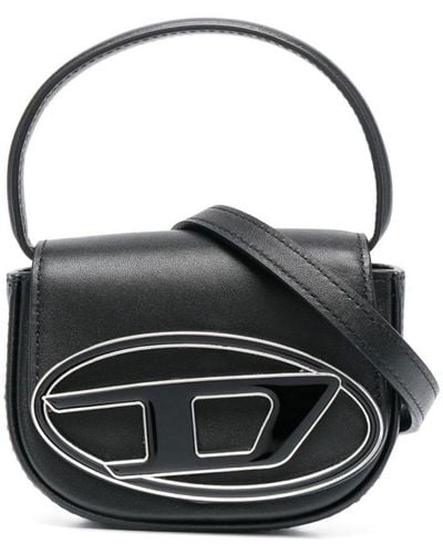 DIESEL Wonder Logo-plaque Leather Shoulder Bag - Black