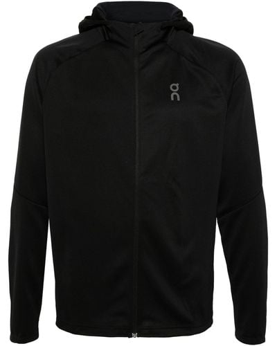 On Shoes Climate Zip-up Running Hoodie - Black