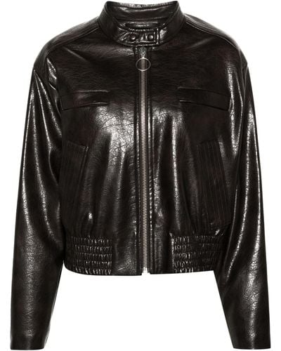 Stand Studio Brown Talulla Faux-leather Jacket - Black
