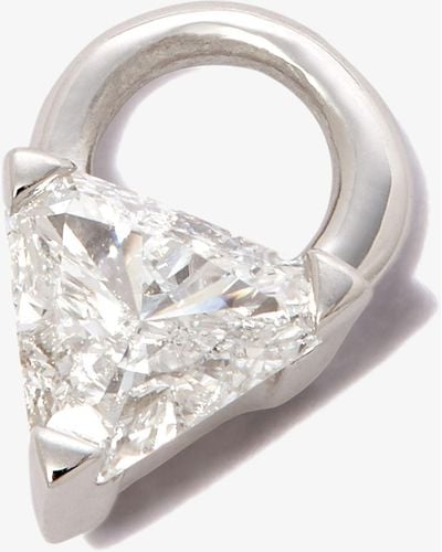 Maria Tash 18k White Gold Diamond Triangle Charm - Women's - Diamond/18kt White Gold - Metallic
