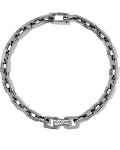 SHAY 18k Gold Chain Link Diamond Bracelet - Metallic