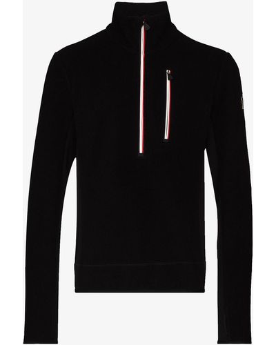 3 MONCLER GRENOBLE Black Polar Fleece Sweatshirt
